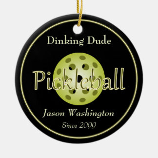 De Dinking Dude Guy Pickleball Ball Keramisch Ornament
