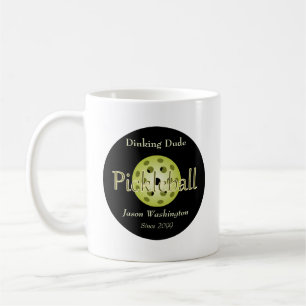 De Dinking Dude Guy Pickleball Ball Koffiemok