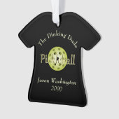 De Dinking Dude Guy Pickleball Ball Ornament (voorkant)