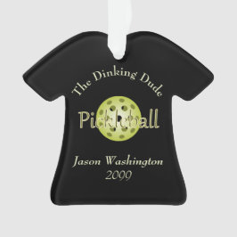 De Dinking Dude Guy Pickleball Ball Ornament