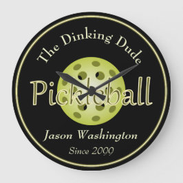 De Dinking Dude Guy Pickleball Ball Wall Clock Grote Klok
