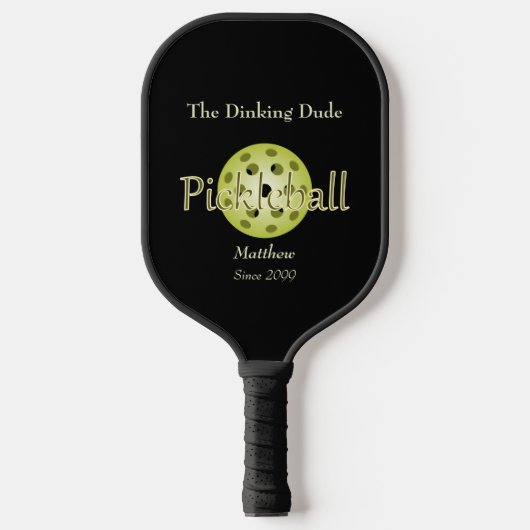De Dinking Dude Paar Pickleball Ball Paddle (Voorkant)