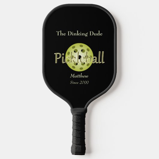 De Dinking Dude Paar Pickleball Ball Paddle (Achterkant)