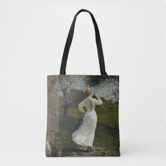 De Dinner Horn van Winslow Homer Tote Bag (Voorkant)