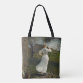 De Dinner Horn van Winslow Homer Tote Bag (Achterkant)