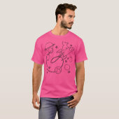 De dinosaurus op de raket t-shirt (Voorkant volledig)