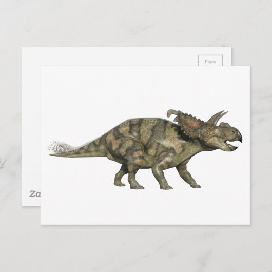De Dinosaurus van Albertaceratops in ZijProfiel Briefkaart (Voorkant / Achterkant)
