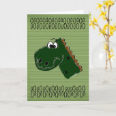 De Dinosaurus van de verjaardag Kaart (Gele Bloem)