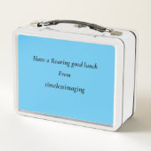 De dinosaurusdoos, schoolbenodigdheden, (Achterkant)