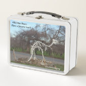 De dinosaurusdoos, schoolbenodigdheden, (Voorkant)