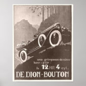 De Dion Bouton Vintage Ad Poster (Voorkant)