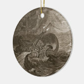 De Dioscuri beschermt een schip, 1731 (graving) Keramisch Ornament (Links)