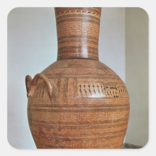 De dipylon Amphora Vierkante Sticker
