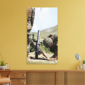 De direct-lay-methode voor het vuren van mortieren canvas afdruk (Insitu (Woonkamer))