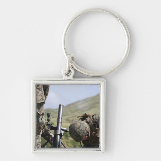 De direct-lay-methode voor het vuren van mortieren sleutelhanger (Voorkant)