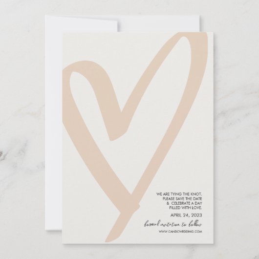 De directe Stijl van de Foto sparen de Datum Save The Date (Achterkant)