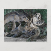 De directeur ontmoet een zeemeermin feestdagenkaart (Voorkant)