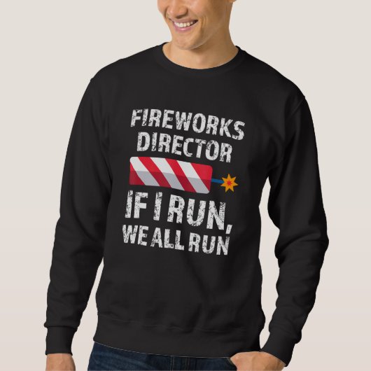 De Directeur van het vuurwerk als ik 4 van Juli lo Trui (Voorkant)