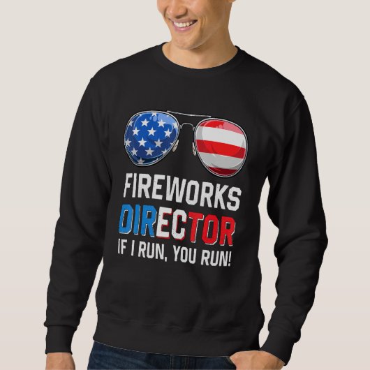 De Directeur van het vuurwerk als ik u 4 van Juli  Trui (Voorkant)