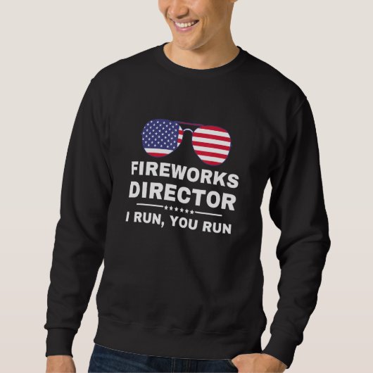 De Directeur van het vuurwerk als ik u 4 van Juli Trui (Voorkant)