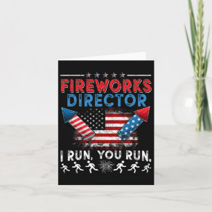 De Directeur van het vuurwerk ik stel u 4 van Juli Kaart
