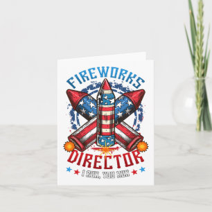 De Directeur van het vuurwerk ik stel u 4 van Juli Kaart