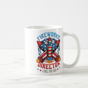 De Directeur van het vuurwerk ik stel u 4 van Juli Koffiemok