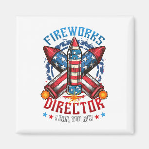 De Directeur van het vuurwerk ik stel u 4 van Juli Magneet