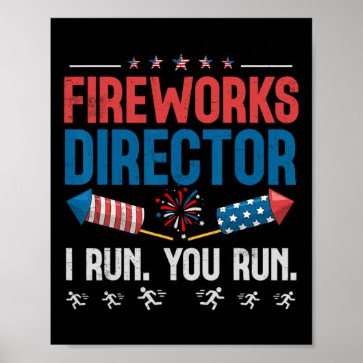 De Directeur van het vuurwerk ik stel u in werking Poster (Voorkant)