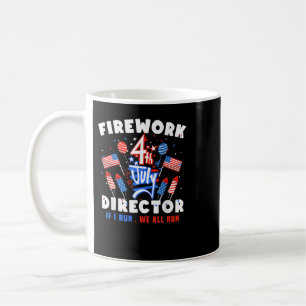 De Directeur van het vuurwerk ik stel u op 4 juli Koffiemok