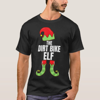 De Dirt Bike Elf Familie Grappige Kerstgroep T-shirt