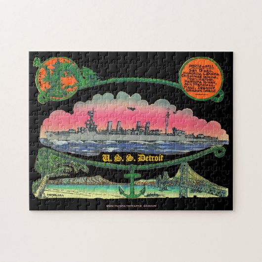 De "Dirty D" USS Detroit Puzzle Legpuzzel (Horizontaal)