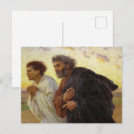 De Disciples die naar de Sepulcher lopen door Burn Briefkaart (Voorkant / Achterkant)