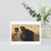 De disciples Peter en John Running Briefkaart (Staand voorkant)