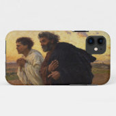 De disciples Peter en John Running Case-Mate iPhone Case (Achterkant (horizontaal))