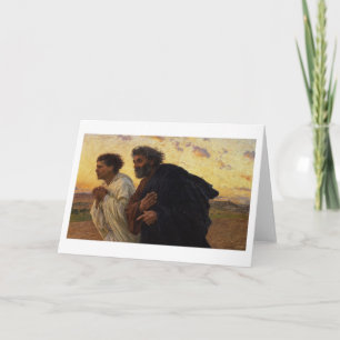 De disciples Peter en John Running Kaart