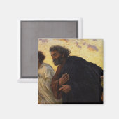 De disciples Peter en John Running Magneet (Voorkant / Achterkant)