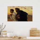 De disciples Peter en John Running Poster (Keuken)