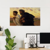 De disciples Peter en John Running Poster (Thuiskantoor)