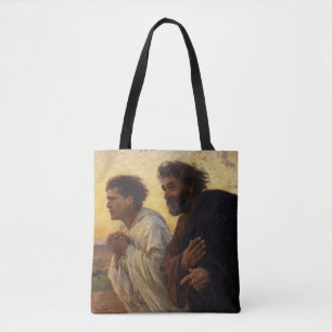 De disciples Peter en John Running Tote Bag