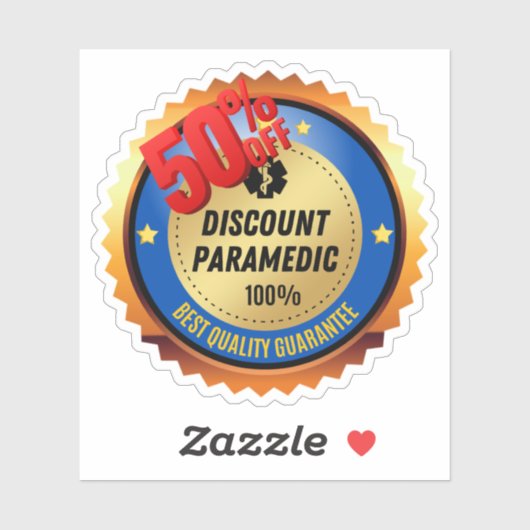 De Discount Paramedic Vinyl Sticker (Vel)