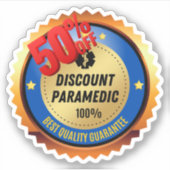 De Discount Paramedic Vinyl Sticker (Voorkant)