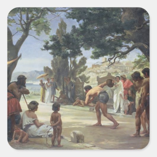 De Discus 1875 Vierkante Sticker (Voorkant)