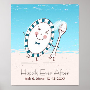 De Dish rijdt weg met de Spoon Beach Wedding Poster