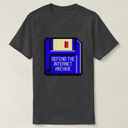 De diskette voor internetarchivering verdedigen t-shirt (Design voorkant)