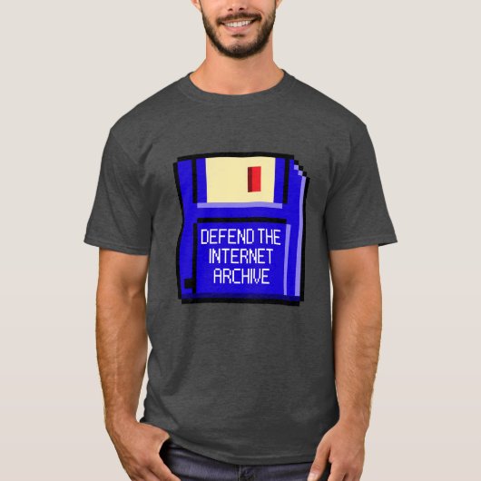 De diskette voor internetarchivering verdedigen t-shirt (Voorkant)
