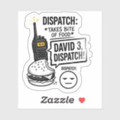De dispatch neemt een hap….. sticker (Vel)