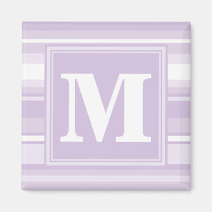 De distel paarse strepen van het monogram magneet