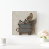 De distelvink vierkante klok (Huis)