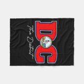 De District Of Washington Dc Vakantie Souvenir Ons Fleece Deken (Voorkant (Horizontaal))